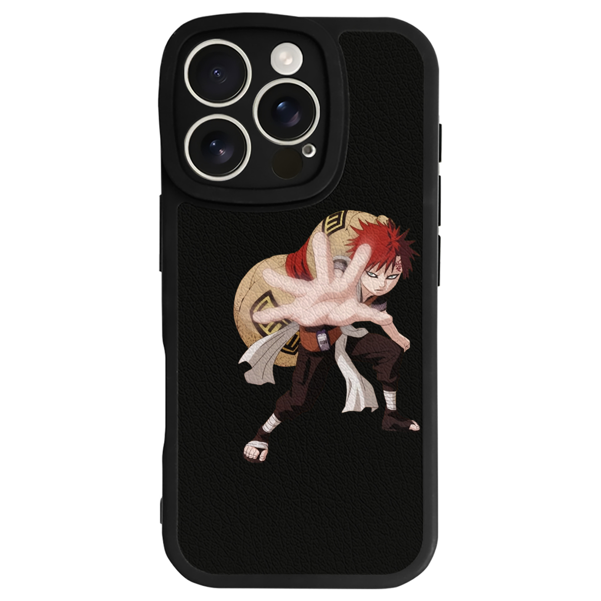 （画像用） NARUTO -ナルト- ガアラ Gaara 【iPhone 16シリーズ対応】シリコンスマホケース（レザー調） 材質：シリコン